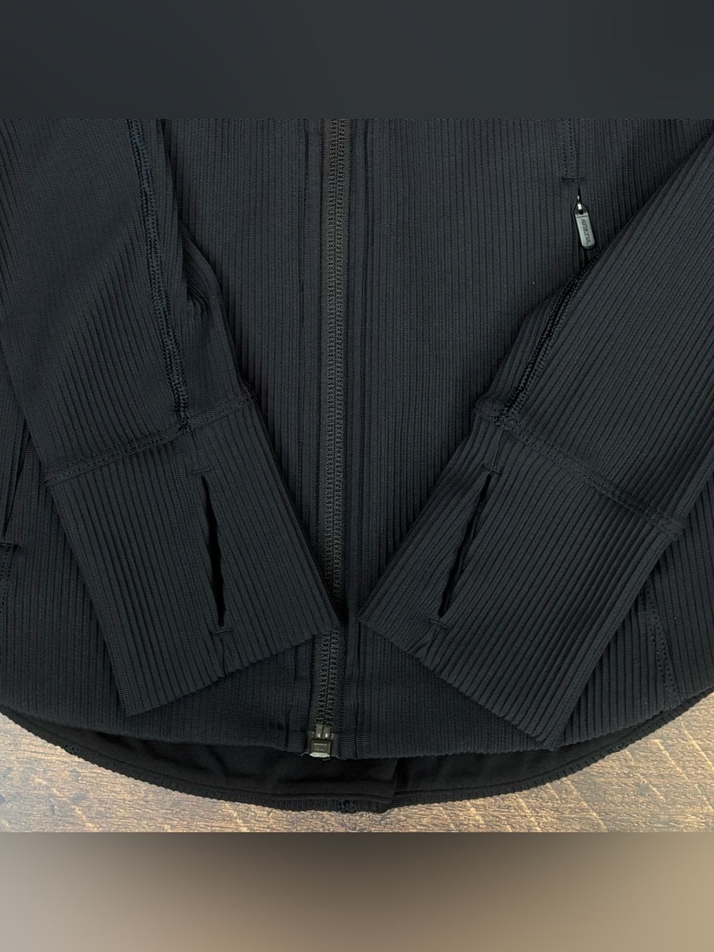 Athleta Ribbed Jacket In Black Size XS - Picture 7 of 8